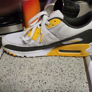 Nike Air Max 90 Shoes White Black Lighting Yellow DM0029-111 Mens Multi Size 10